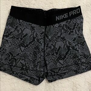 Nike Pro Women's Athletic Shorts in Black and Gray